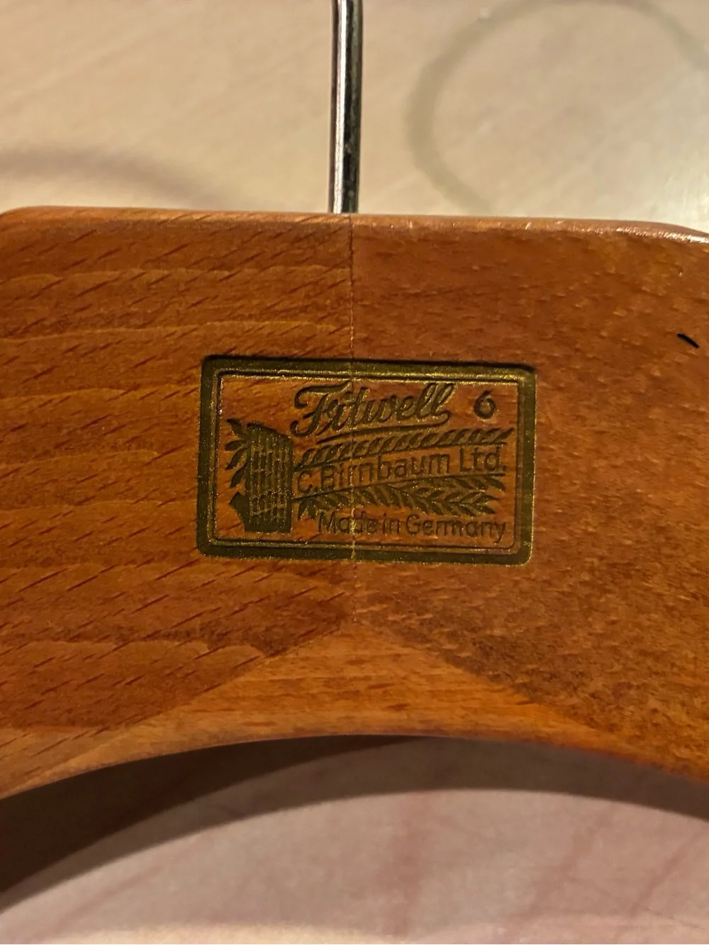 Vintage Fitwell 6 wooden clothes closet hanger made in Germany